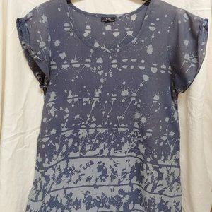 APU Cap Sleeve Blouse- Light Weight Flowy Size M- Blue